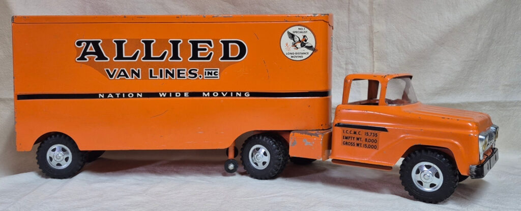 1959 Tonka Allied Van Lines Tractor Trailer Pressed Steel Truck 1