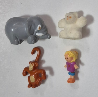 bluebird-polly-pocket-classic-dark-pink-pollys-wildlife-park-4 1989 Bluebird Toys Polly Pocket Polly's Wildlife Park - Complete 4