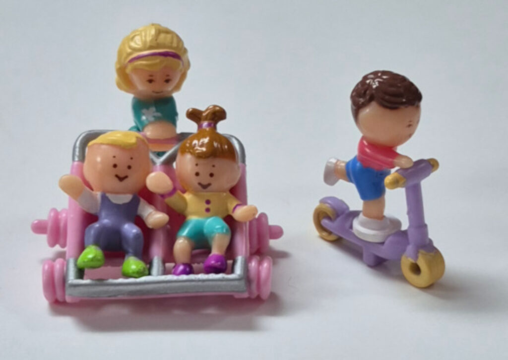 1994 Bluebird Toys Polly Pocket Polly's Baby Buggy Set - Complete