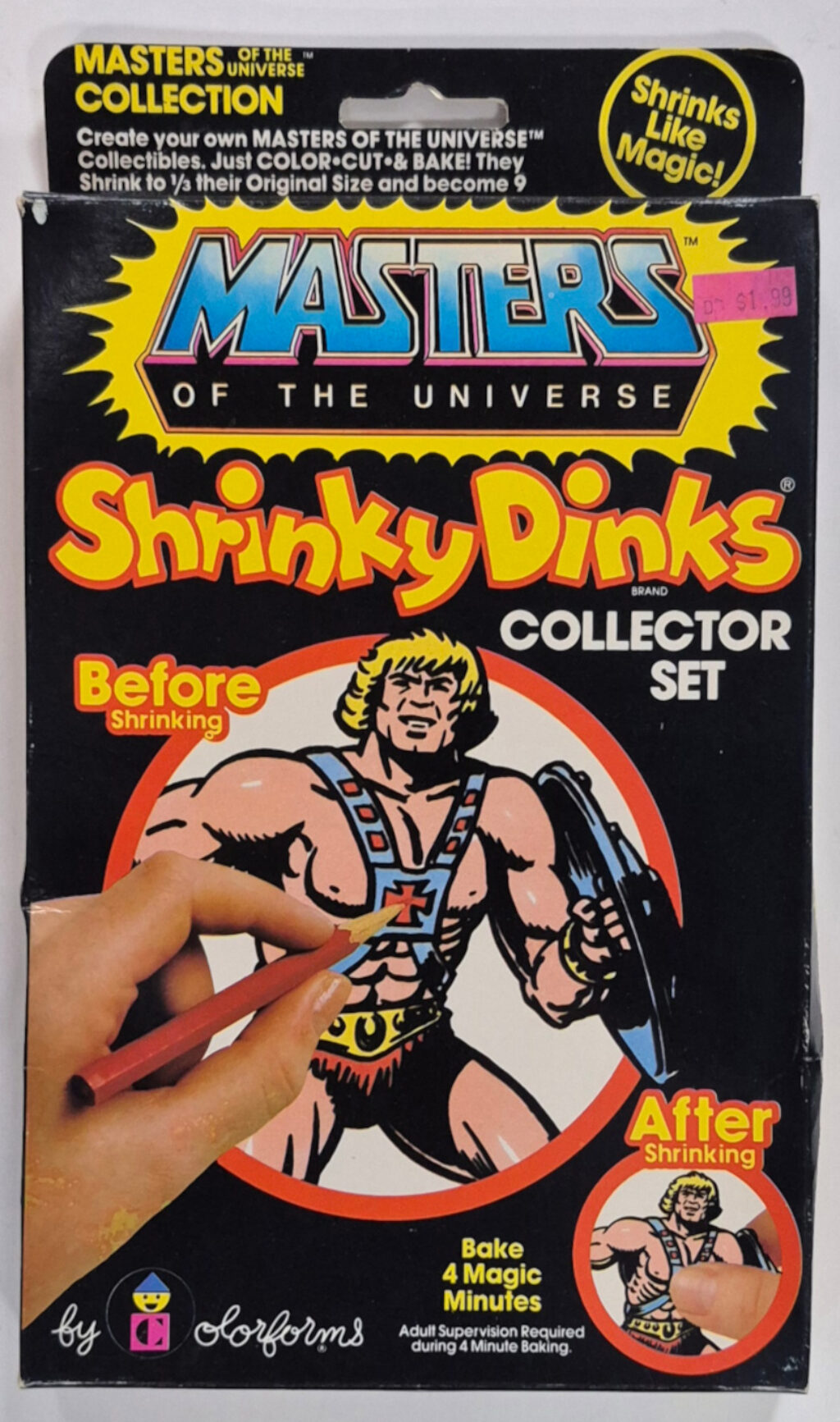MIB 1983 Masters of the Universe (MOTU) Colorforms Shrinky Dinks in Factory Sealed Box 1