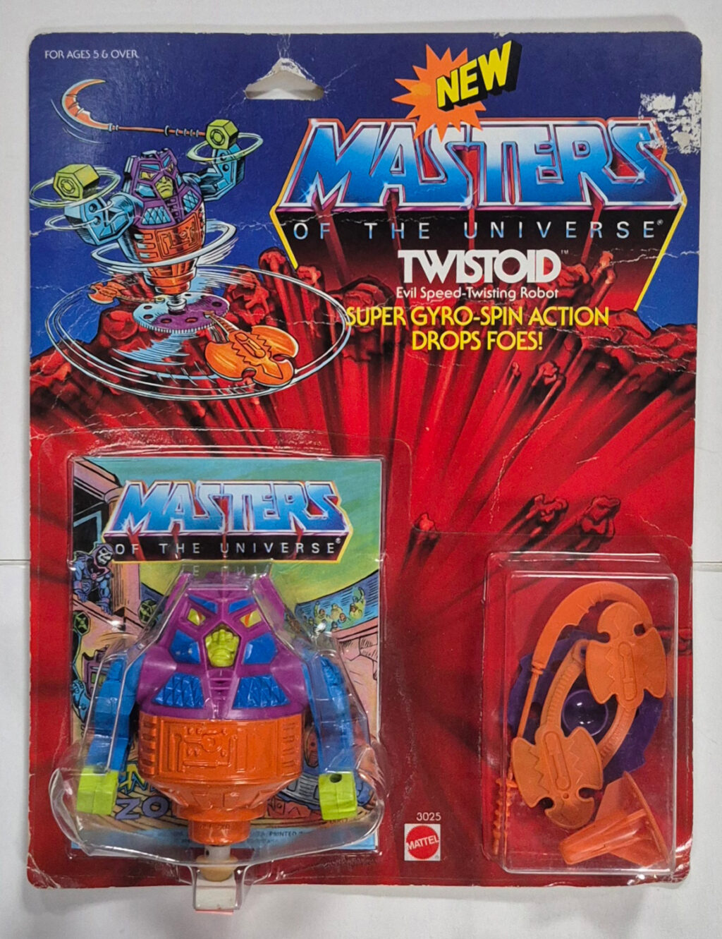 MIB 1986 Masters of the Universe (MOTU) Twistoid on Factory Sealed Card 1