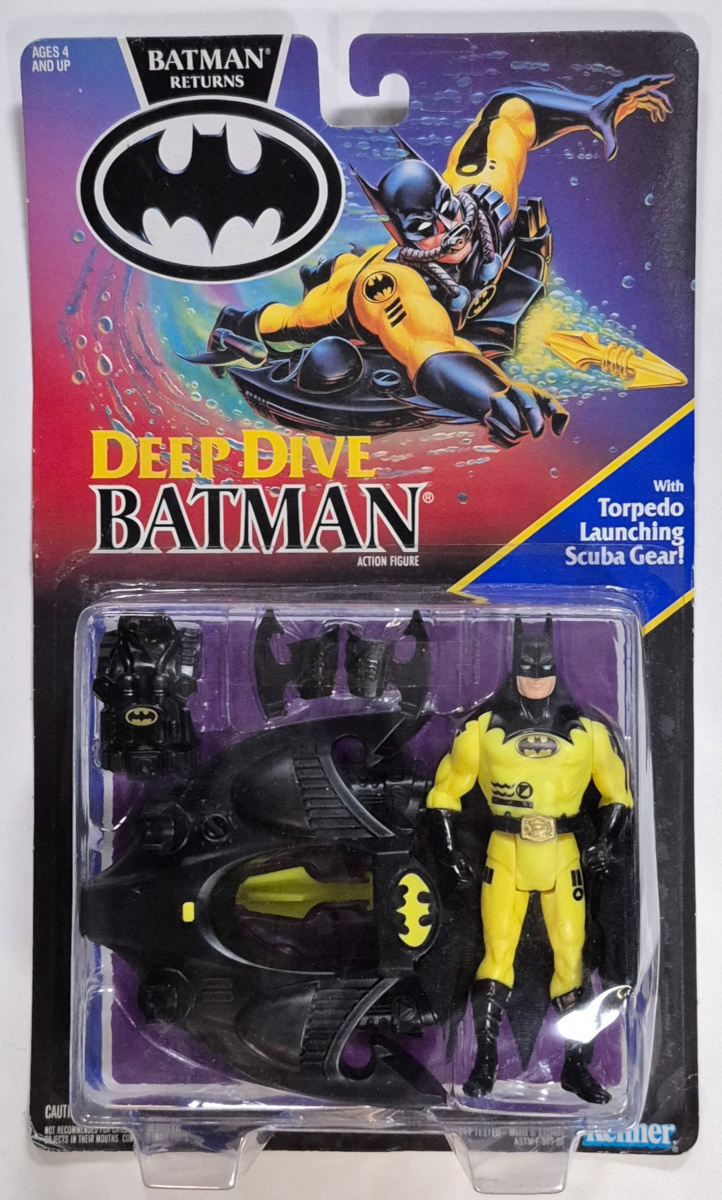 MOC Kenner Batman Returns Deep Dive Batman Action Figure - Mint on Factory Sealed Card 1