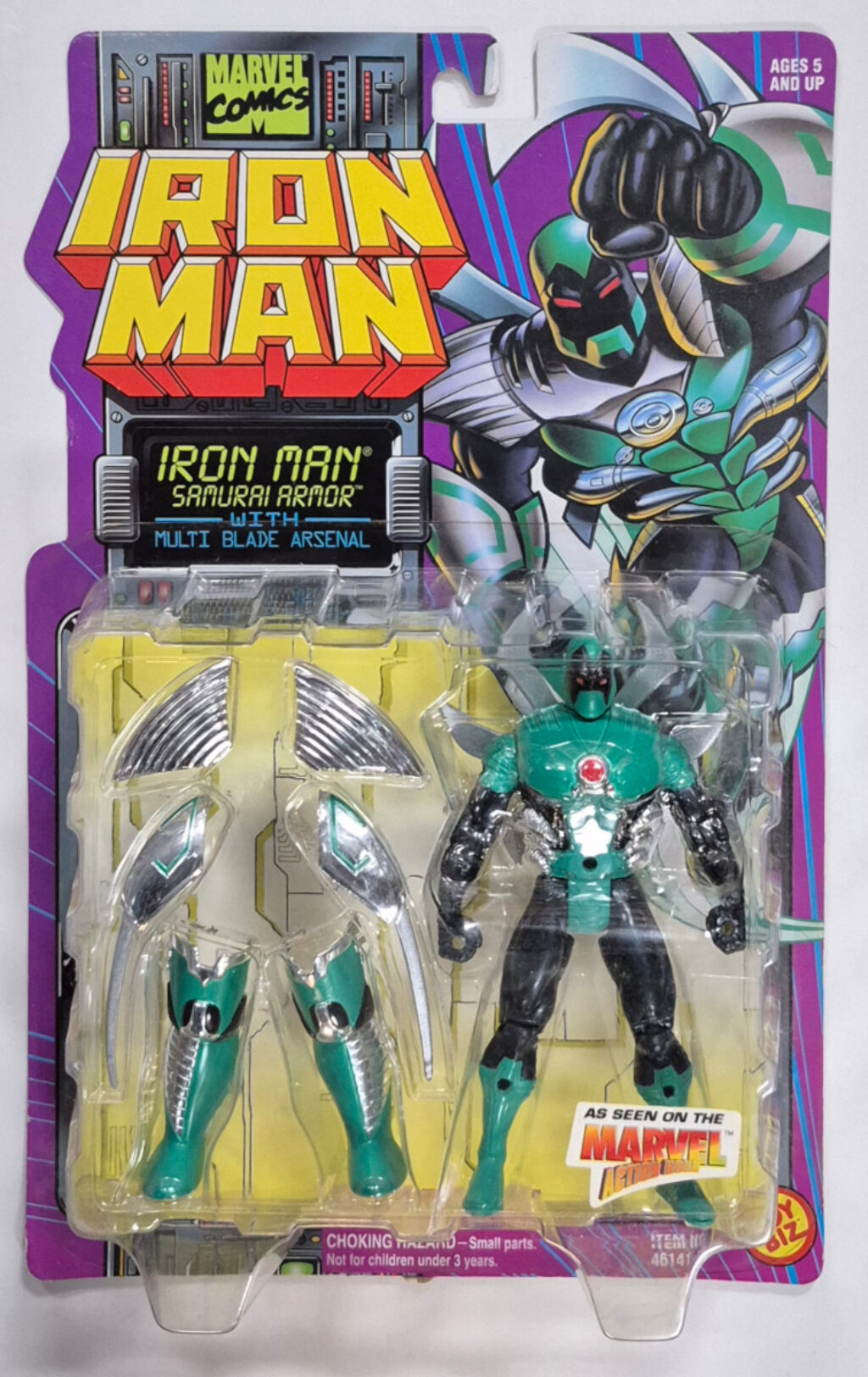 Toy Biz Iron Man Samurai Armor Action Figure: Mint on Card 1