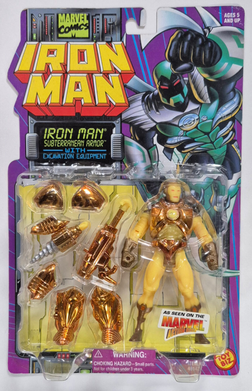 Toy Biz Iron Man Subterranean Armor Action Figure: Mint on Card 1