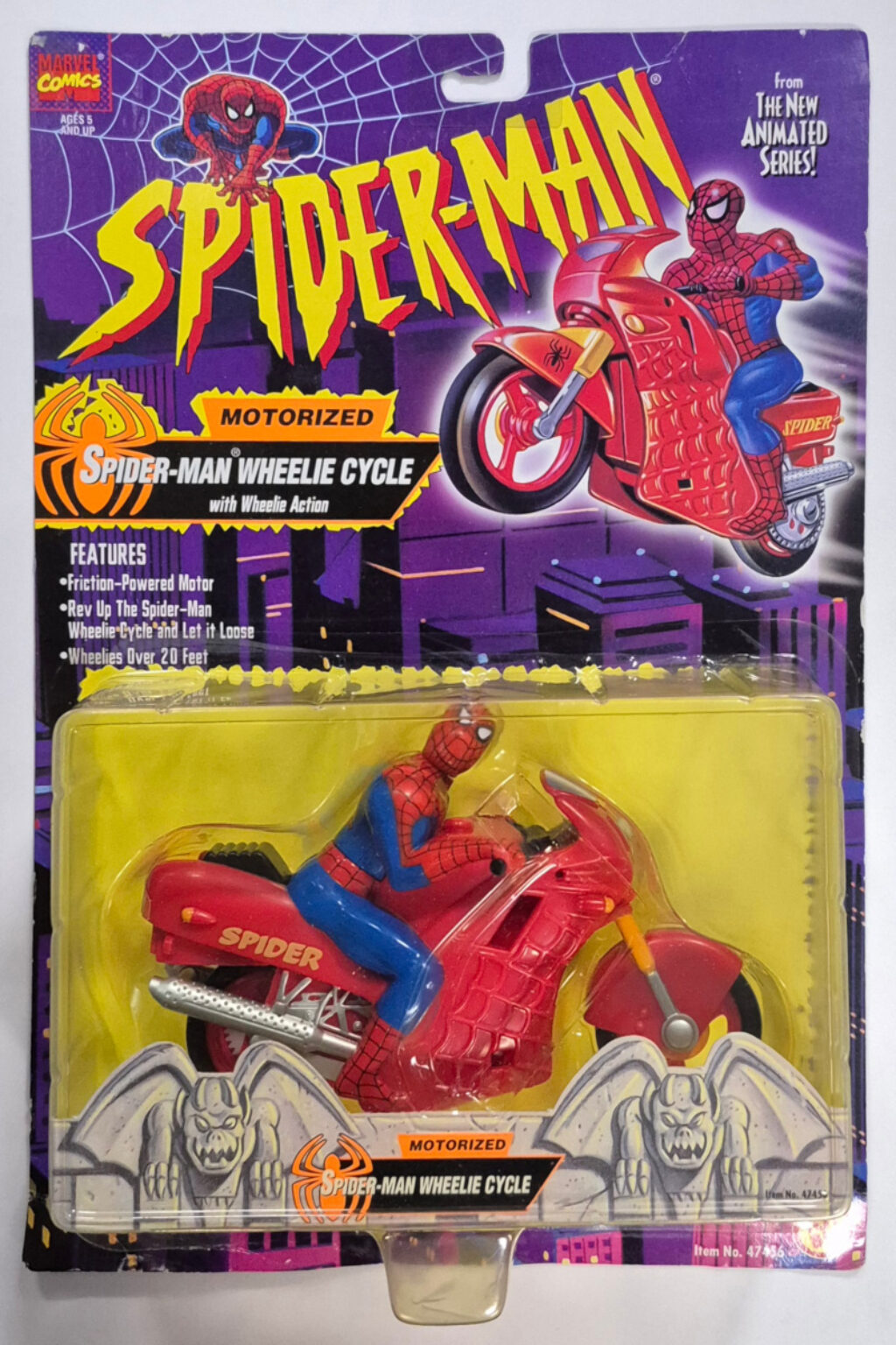 Toy Biz Spider-Man The Animated Series Spider-Man Wheelie Cycle: Mint on Card 1