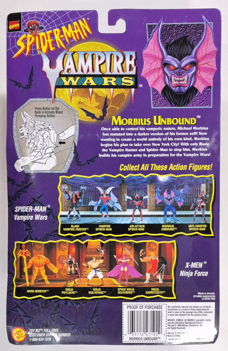 toy-biz-spider-man-vampire-wars-morbius-unbound-action-figure-1 Toy Biz Spider-Man Vampire Wars Morbius Unbound Action Figure : Mint on Card 1