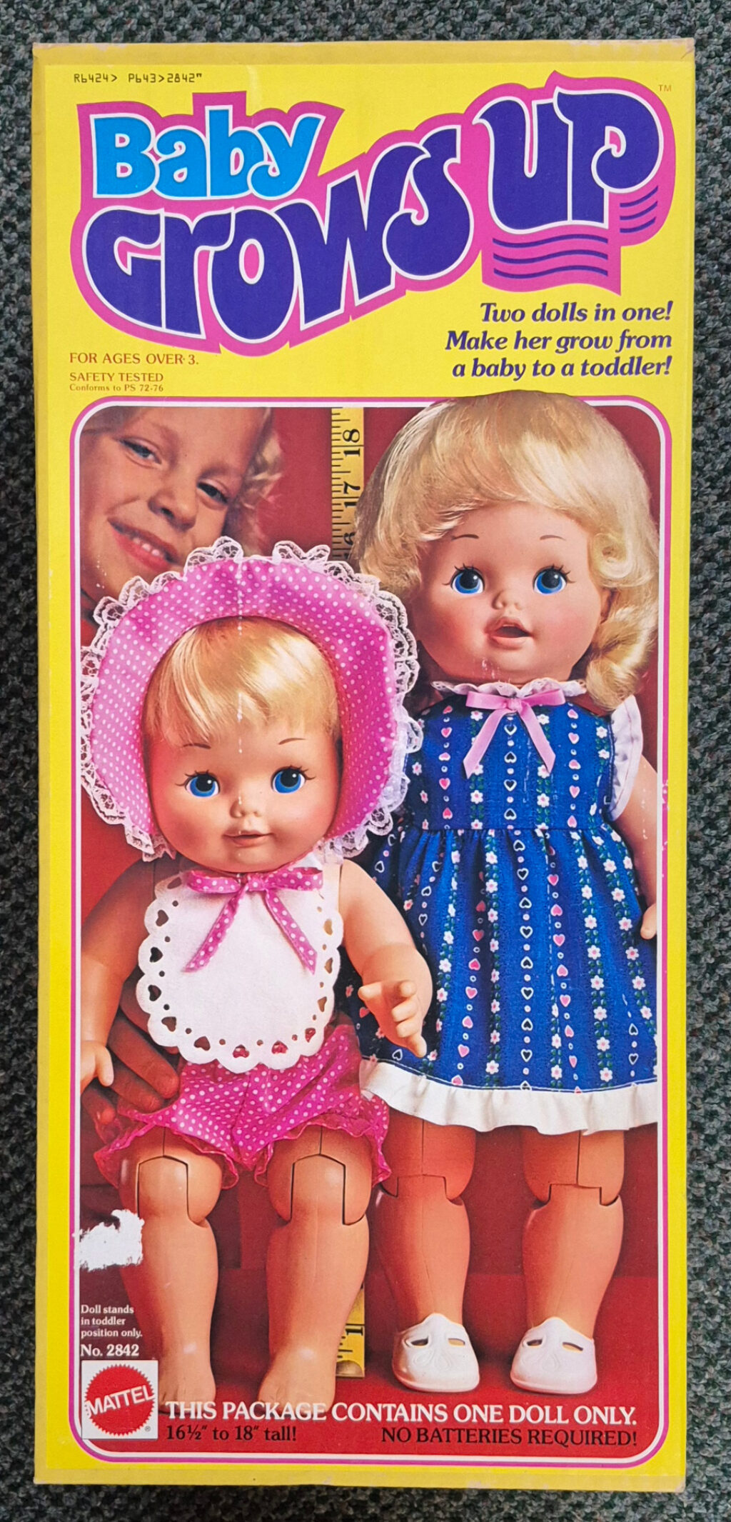 1978 Mattel Baby Grows Up Doll : Brand New, Mint in Box 1