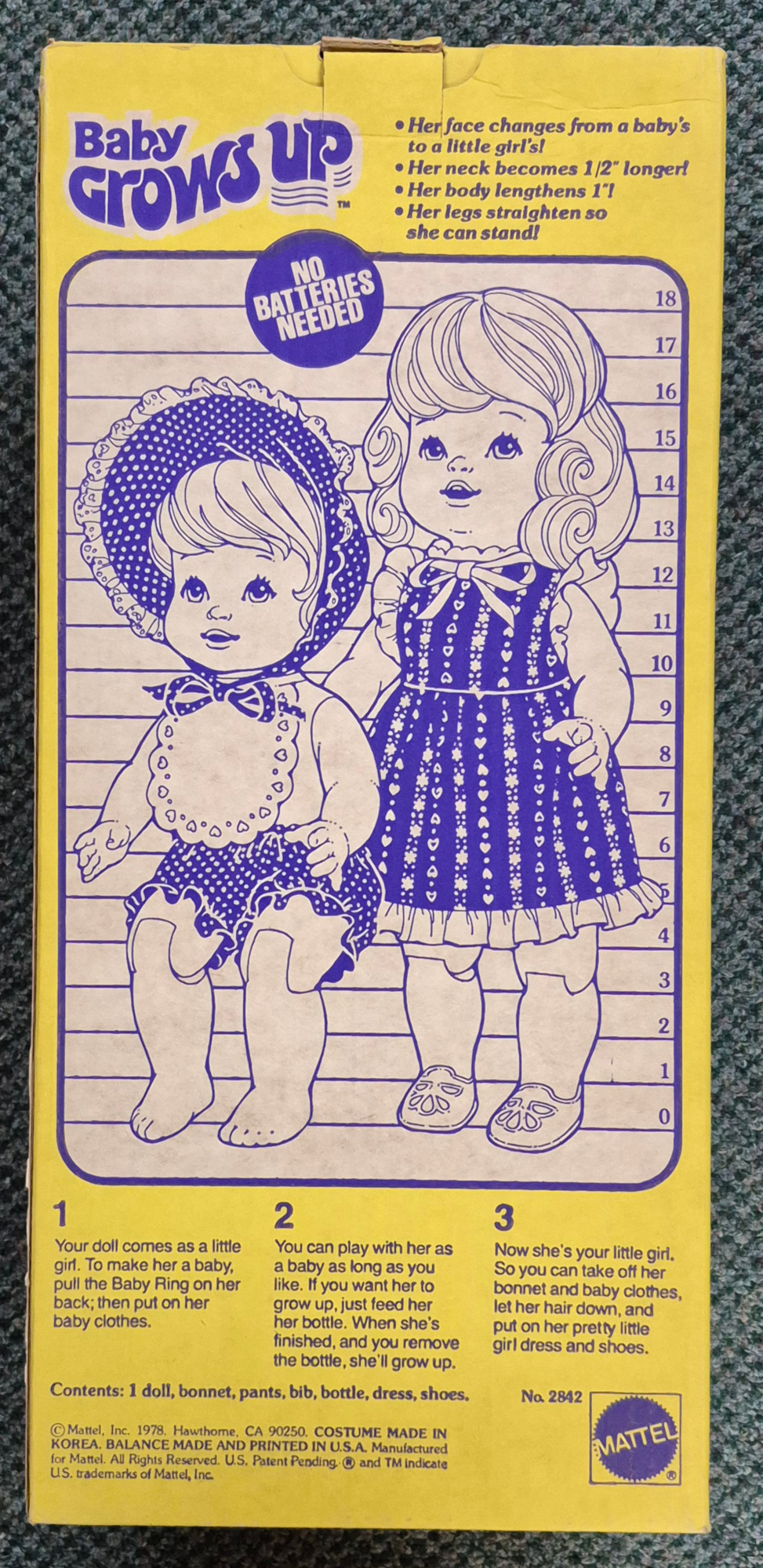 1978-mattel-baby-grows-up-doll-2 1978 Mattel Baby Grows Up Doll : Brand New, Mint in Box 2