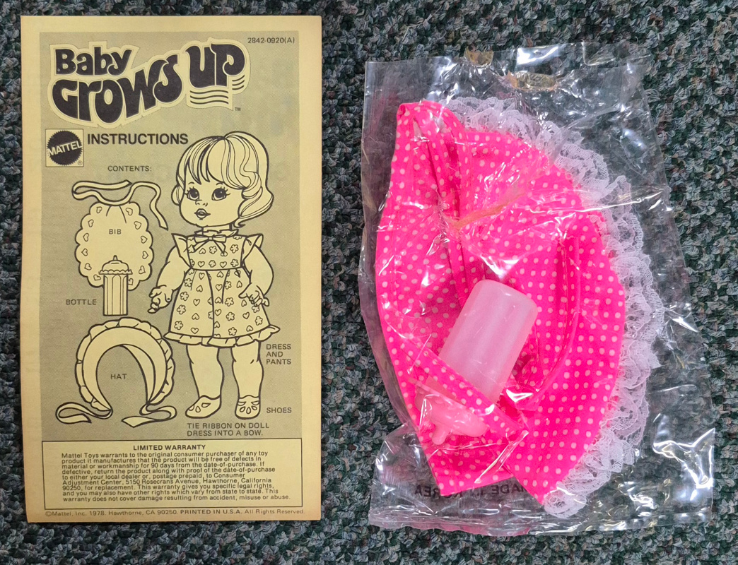 1978-mattel-baby-grows-up-doll-8 1978 Mattel Baby Grows Up Doll : Brand New, Mint in Box 8
