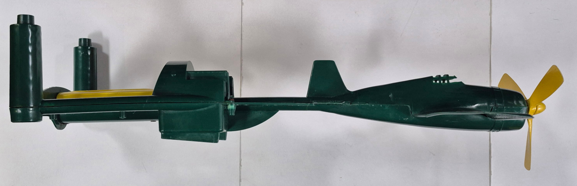 andy-gard-run-about-fighter-battery-operated-plane-10 1950's Andy Gard Run-About Fighter Battery-Operated Plane : Complete and Working in the Box 10