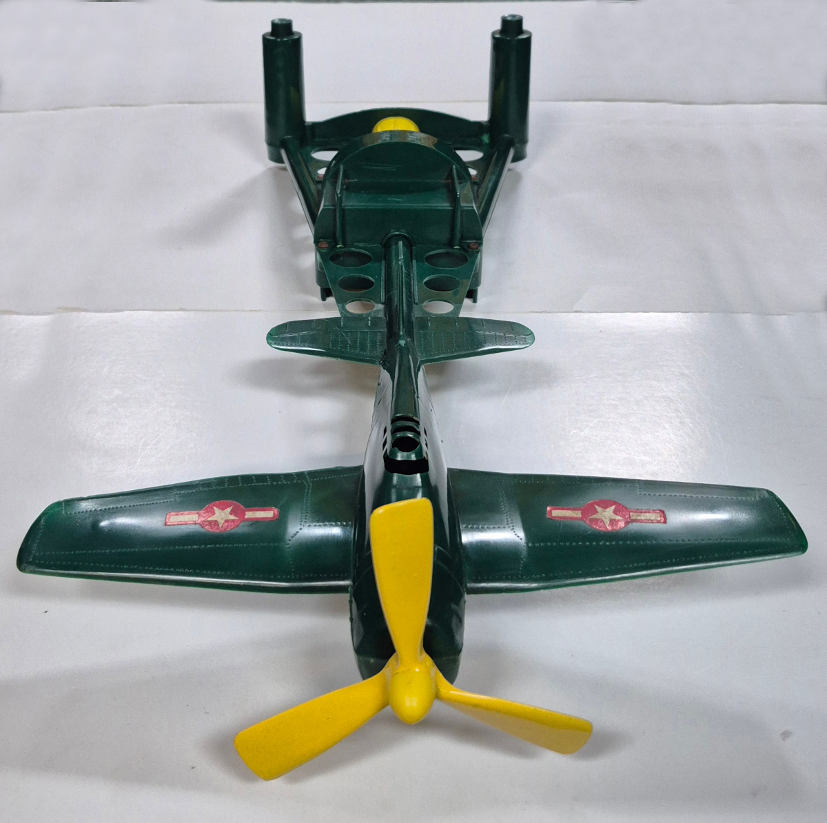 andy-gard-run-about-fighter-battery-operated-plane-12 1950's Andy Gard Run-About Fighter Battery-Operated Plane : Complete and Working in the Box 12