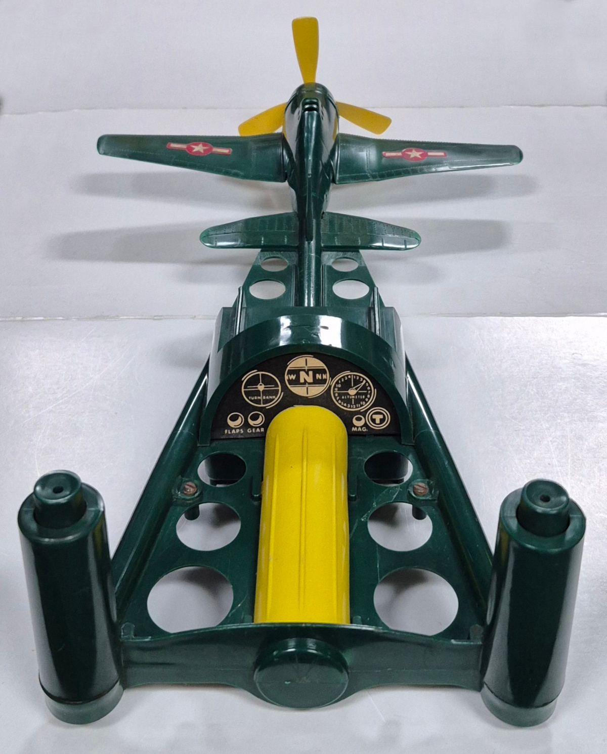 andy-gard-run-about-fighter-battery-operated-plane-13 1950's Andy Gard Run-About Fighter Battery-Operated Plane : Complete and Working in the Box 13