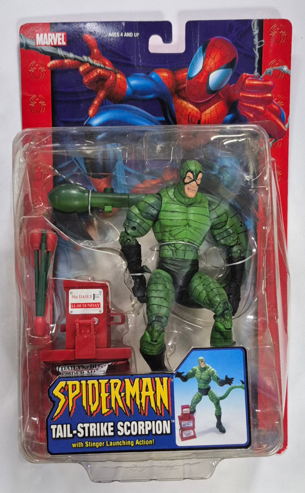 2005 Toy Biz Spider-Man Tail-Strike Scorpion Action Figure: Mint on Card 1