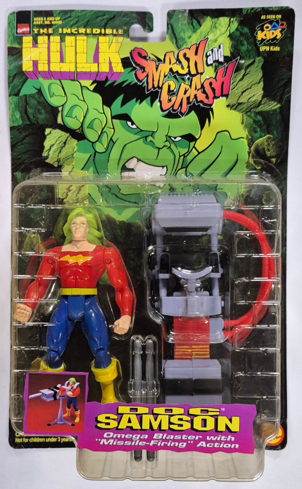 Toy Biz Marvel Incredible Hulk Smash and Crash Doc Samson Action Figure: Mint on Card 1
