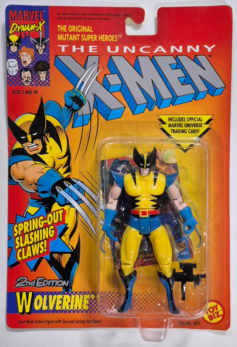 Toy Biz The Uncanny X-Men 2nd Edition Wolverine Action Figure: Mint on Card 1