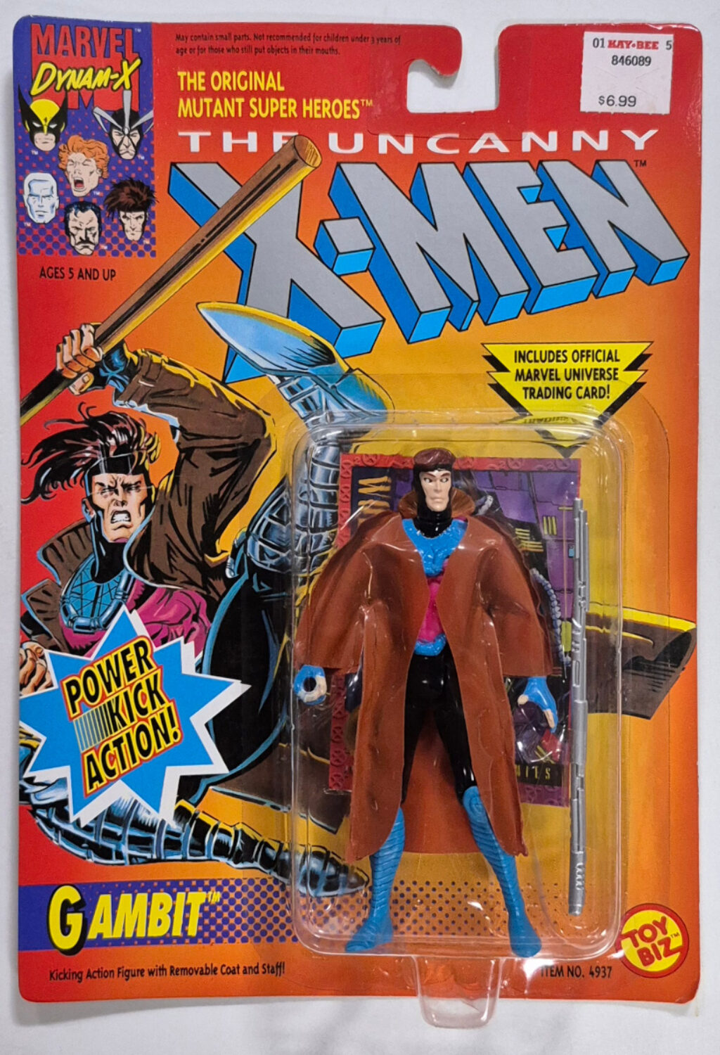 Toy Biz The Uncanny X-Men Gambit Action Figure: Mint on Card 1