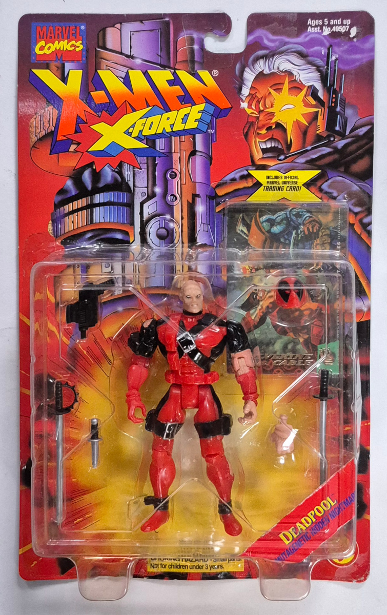 Toy Biz X-Men X-Force Deadpool Action Figure: Mint on Card 1