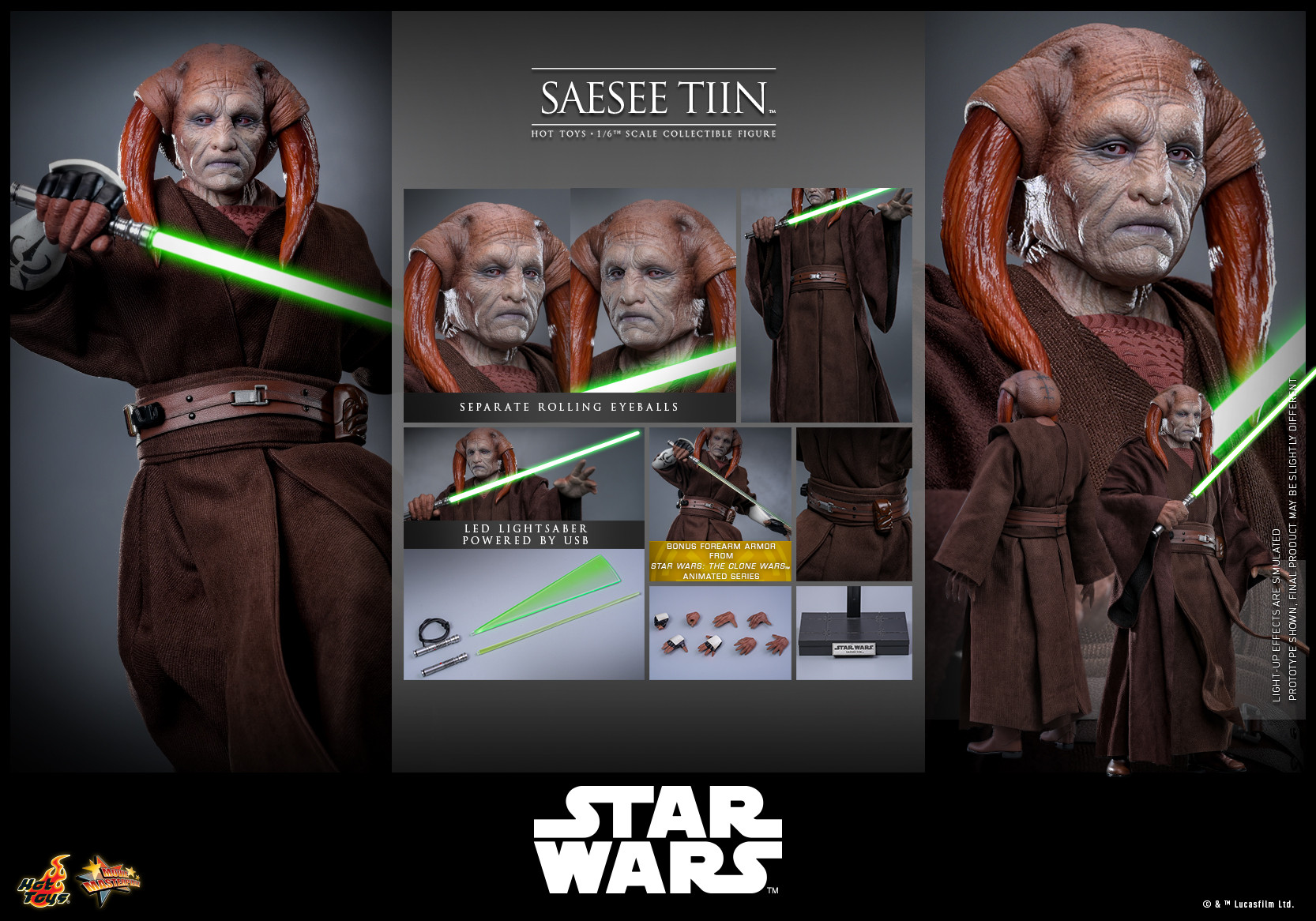 hot-toys-mms820-star-wars-revenge-of-the-sith-saesee-tiin-3 Hot Toys MMS820 Star Wars Revenge of the Sith Saesee Tiin 1:6 Scale Figure 3
