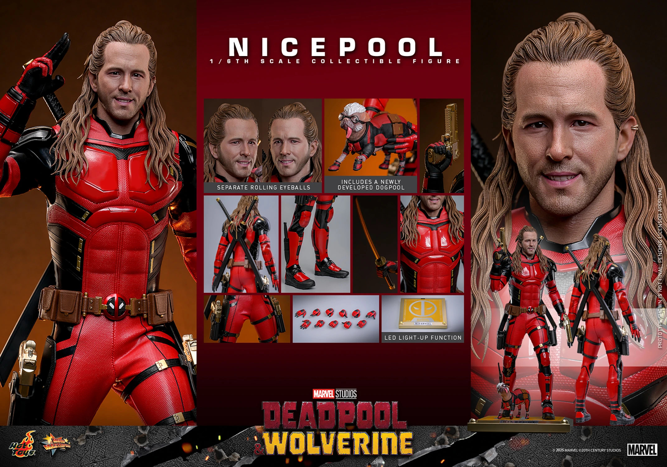 hot-toys-mms788-marvel-deadpool-3-nicepool-3 Hot Toys MMS788 Deapool 3 Nicepool 1:6 Scale Figure 3