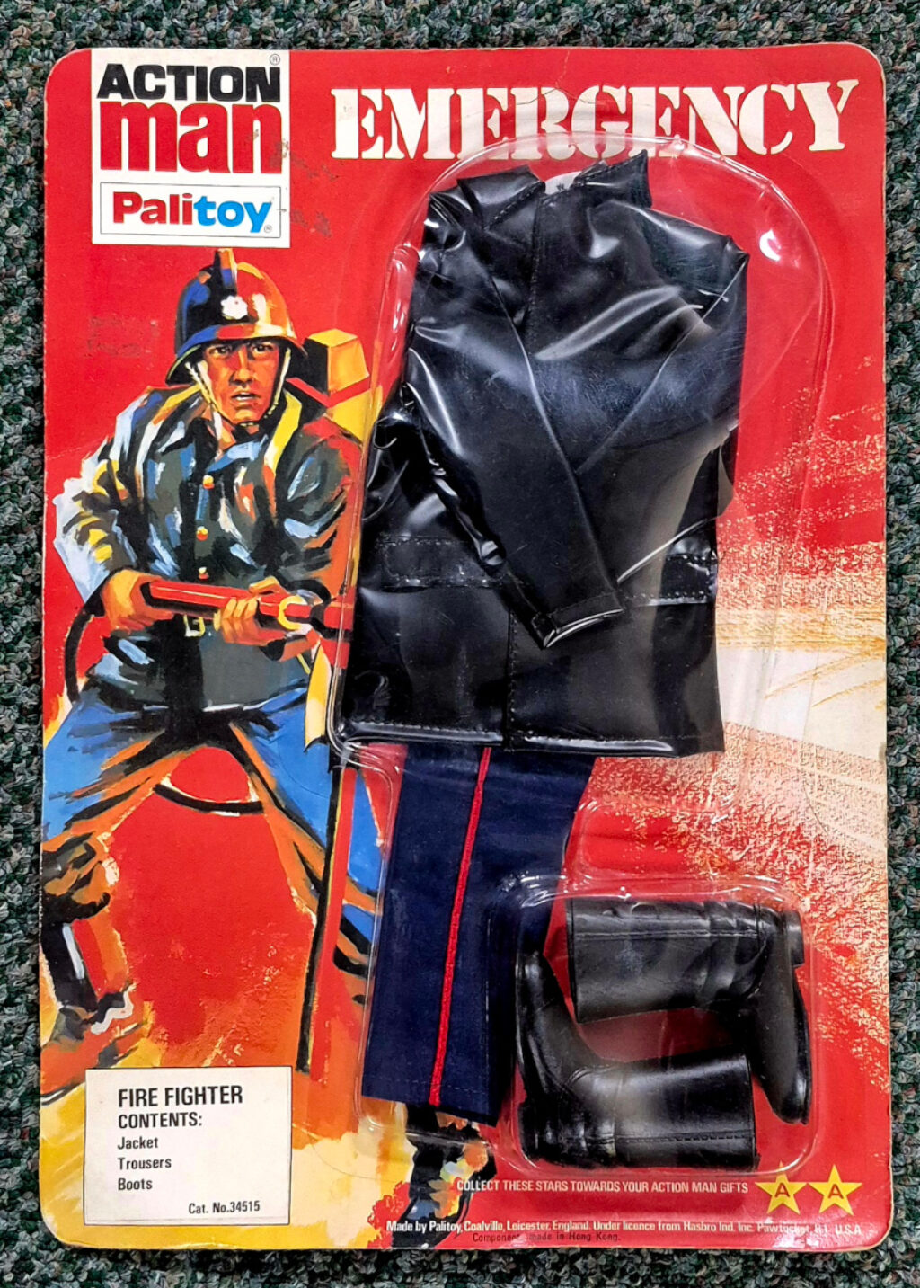 MOC 1978 Action Man Fire Fighter Emergency Outfit #34514 1