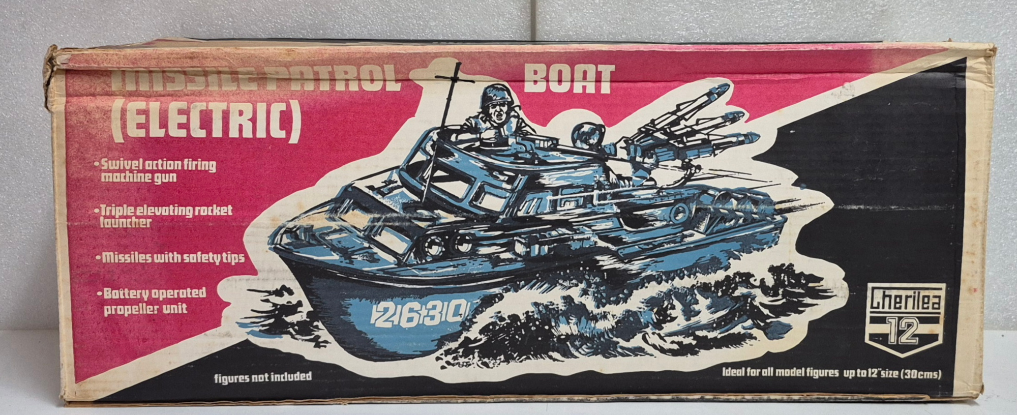cherilea-12-gi-joe-electric-missile-patrol-boat-in-box-2 1970 Cherilea G.I. Joe Electric Missile Patrol Boat Complete in Box 2