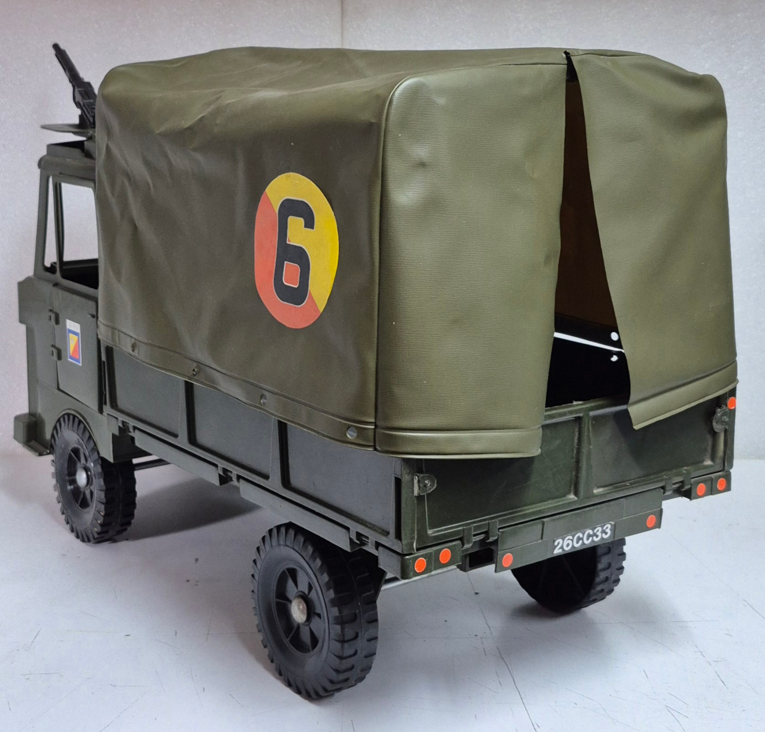 cherilea-12-gi-joe-military-truck-in-box-10 1970 Cherilea G.I. Joe Military Truck with Canopy and Machine Gun in Box 10