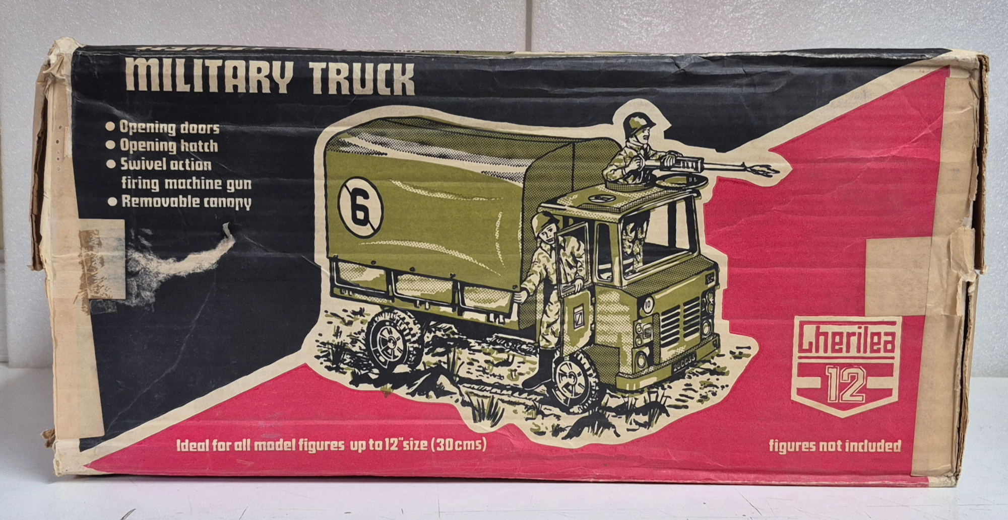 cherilea-12-gi-joe-military-truck-in-box-3 1970 Cherilea G.I. Joe Military Truck with Canopy and Machine Gun in Box 3
