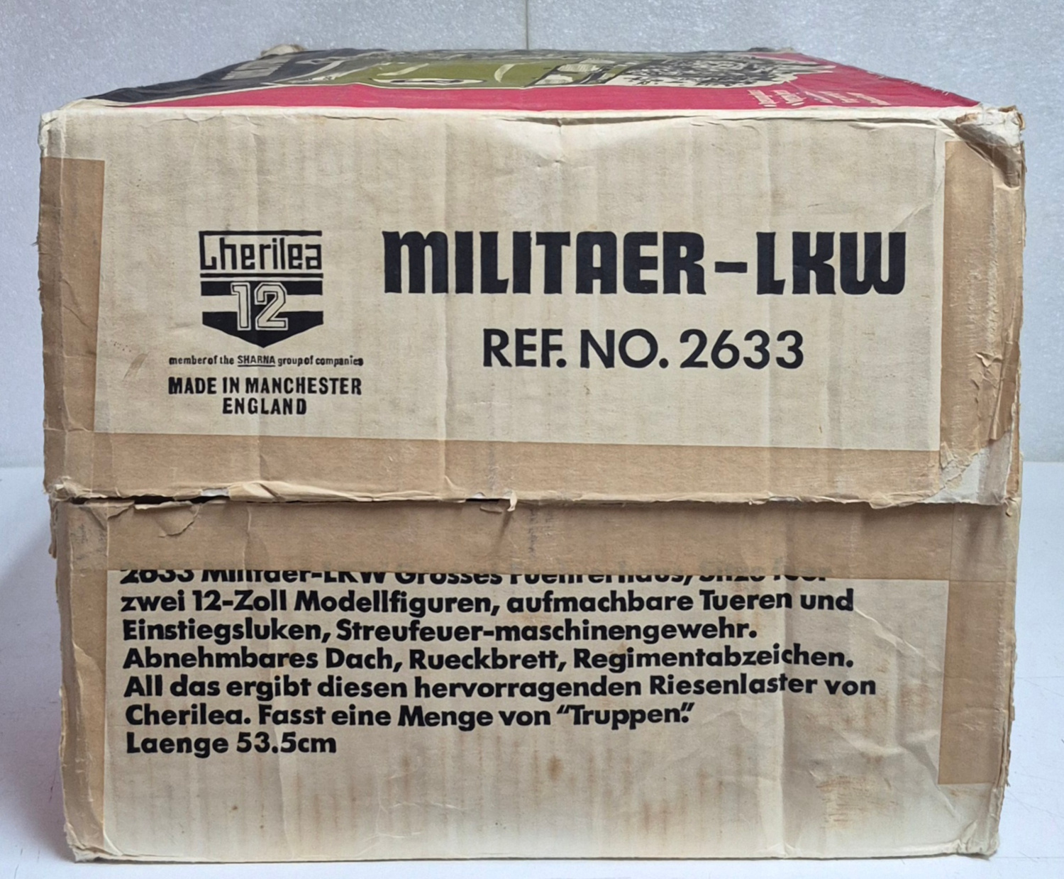 cherilea-12-gi-joe-military-truck-in-box-5 1970 Cherilea G.I. Joe Military Truck with Canopy and Machine Gun in Box 5