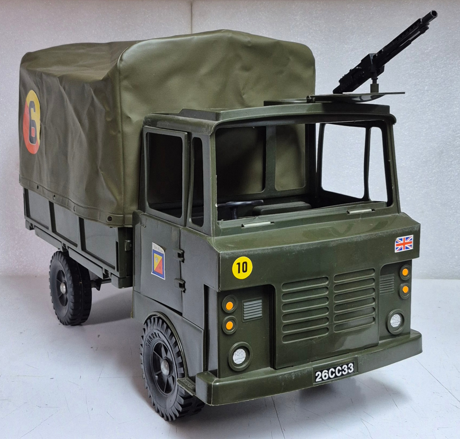cherilea-12-gi-joe-military-truck-in-box-9 1970 Cherilea G.I. Joe Military Truck with Canopy and Machine Gun in Box 9