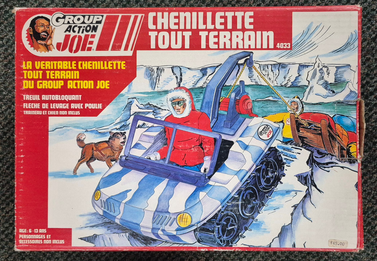 1978 Hasbro G.I. Joe Group Action Joe Chenillette Tout Terrain Complete in Box 1