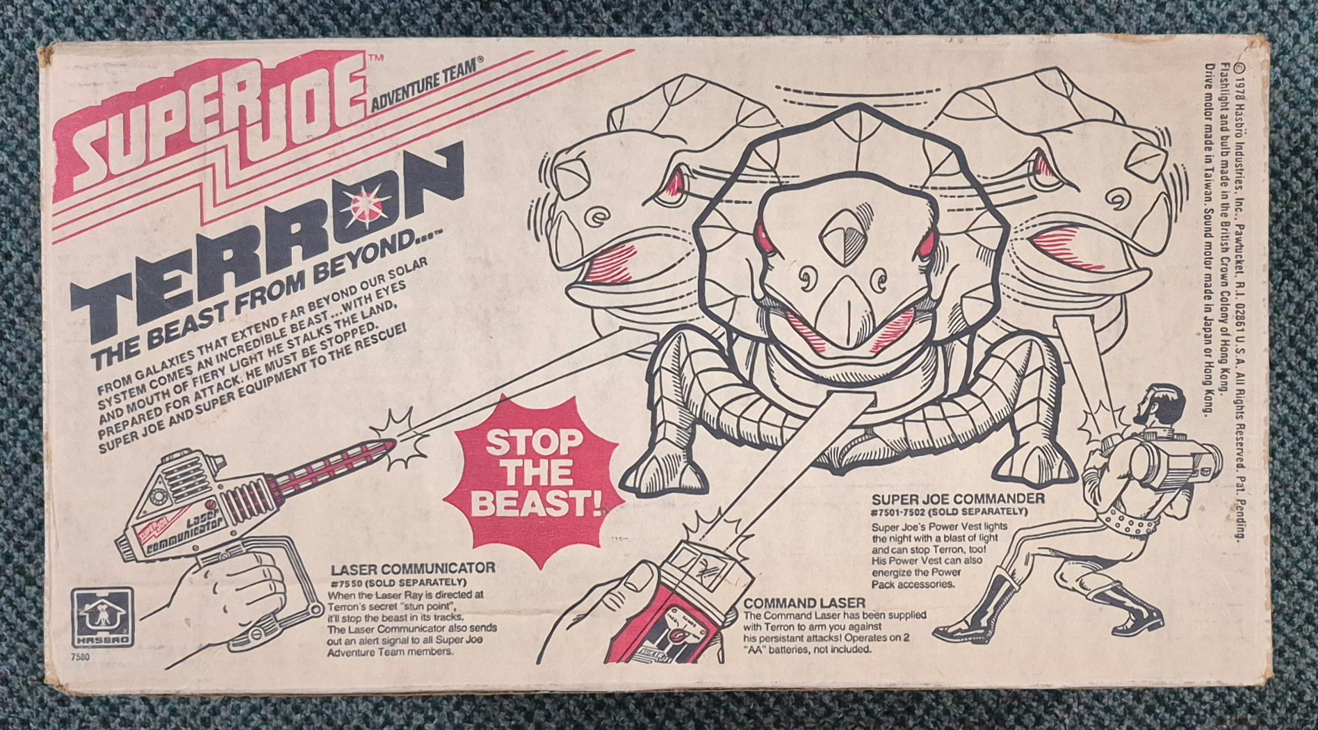 hasbro-super-joe-adventure-team-terron-in-box-3 1978 Hasbro G.I. Joe Super Joe Adventure Team Terron Complete in Box: Works! 3