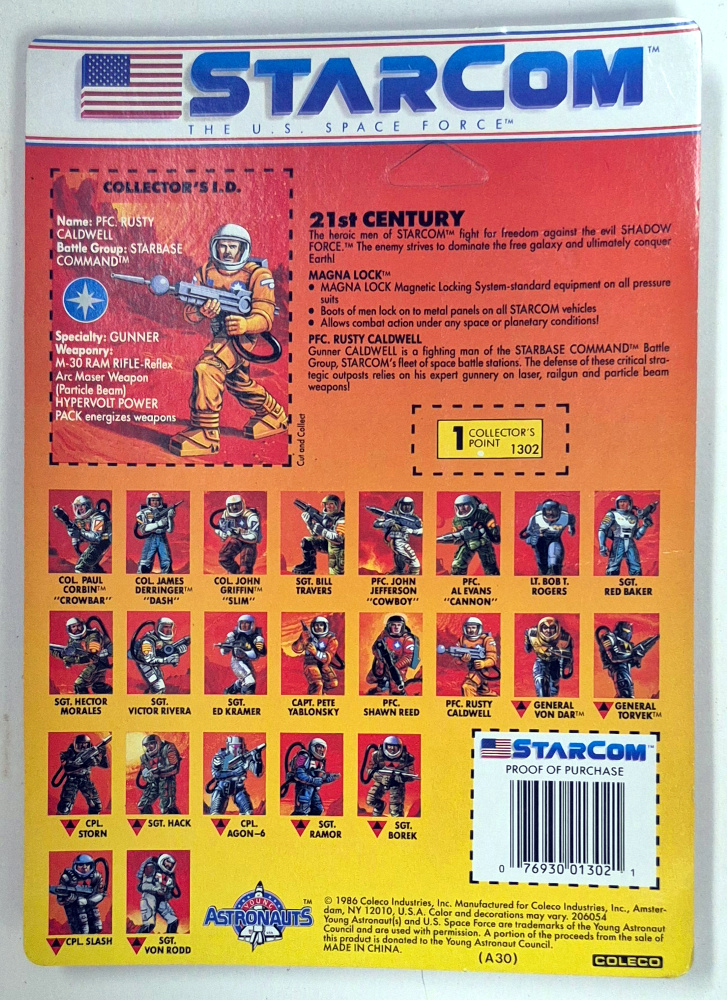 moc-coleco-starcom-pfc-rusty-caldwell-2 MOC 1986 Coleco StarCom PFC Rusty Caldwell Figure : Mint on Card 2