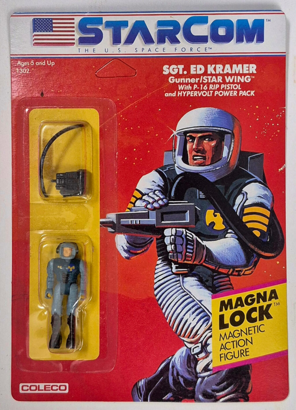 MOC 1986 Coleco StarCom Sgt. Ed Kramer Figure : Mint on Card 1