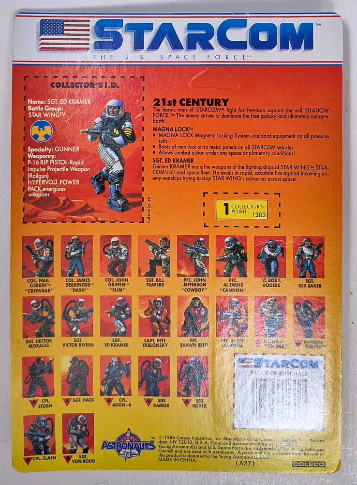 moc-coleco-starcom-sgt-ed-kramer-2 MOC 1986 Coleco StarCom Sgt. Ed Kramer Figure : Mint on Card 2
