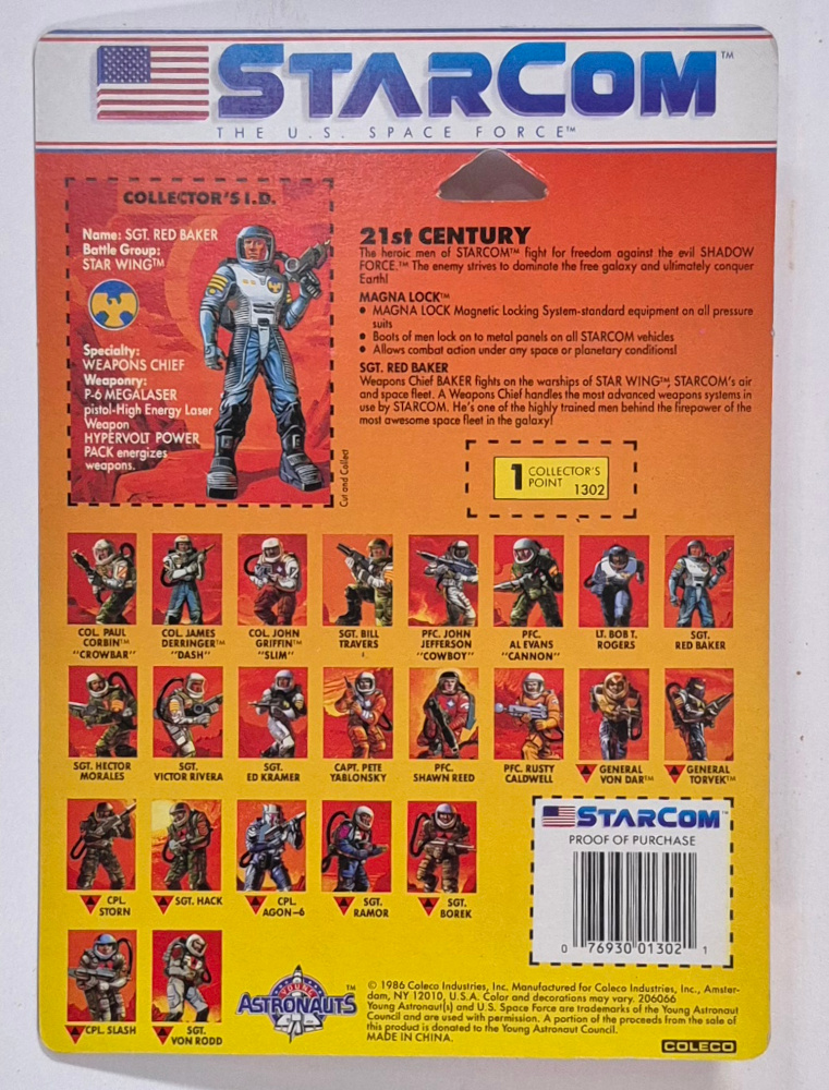 moc-coleco-starcom-sgt-red-baker-2 MOC 1986 Coleco StarCom Sgt. Red Baker Figure : Mint on Card 2