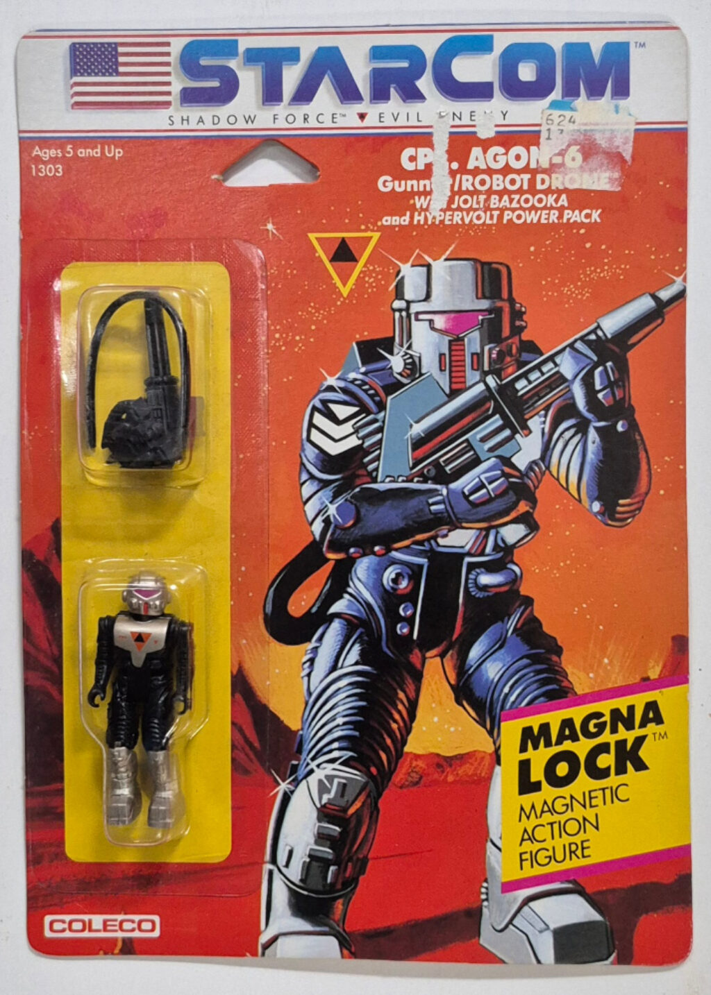MOC 1986 Coleco StarCom Shadow Force Corporal Agon-6 Figure : Mint on Card 1
