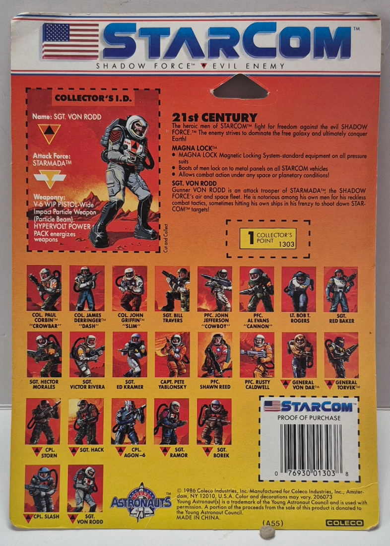 moc-coleco-starcom-shadow-force-sgt-von-rodd-2 MOC 1986 Coleco StarCom Shadow Force Sgt. Von Rodd Figure : Mint on Card 2