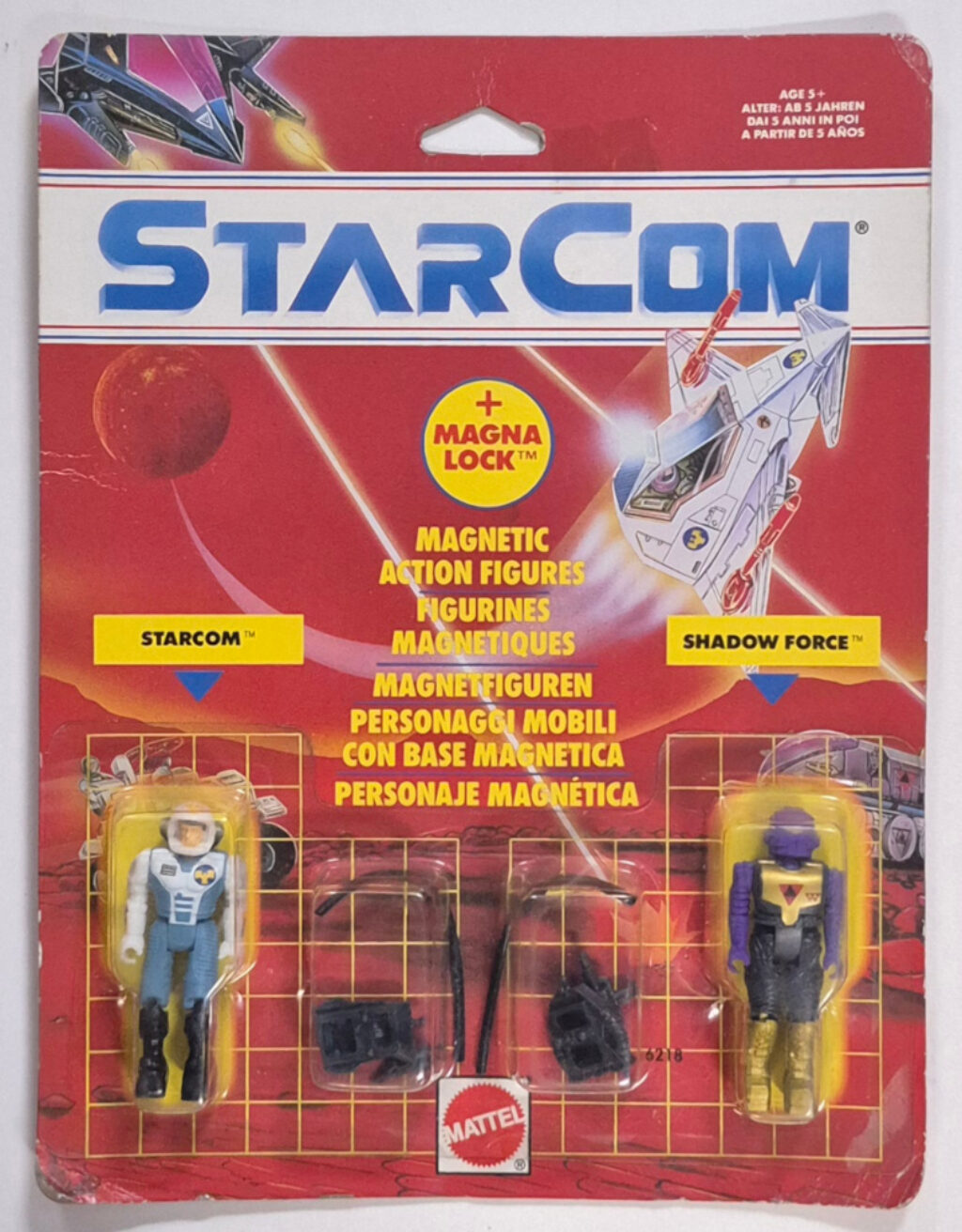 MOC 1990 Mattel StarCom Shadow Force Colonel James "Dash" Derringer and Captain Hydrone Figure 2-Pack : Mint on Card 1
