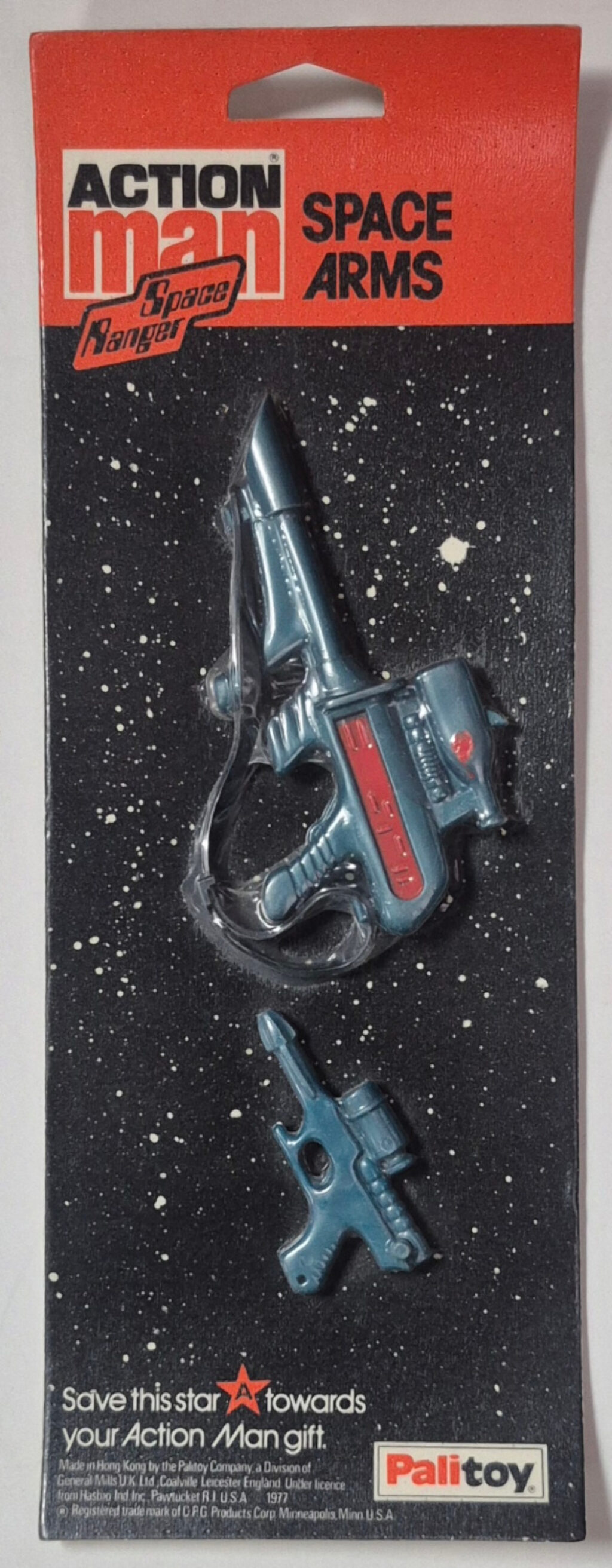 MIP 1977 Palitoy Action Man Space Ranger Space Arms Laser Pistols Set: Factory Sealed