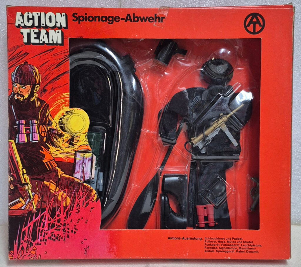 1970 Schildkrot Hasbro G.I. Joe Action Team Spionage-Abwehr (Secret Mission to Spy Island) Set : Mint in Box 1