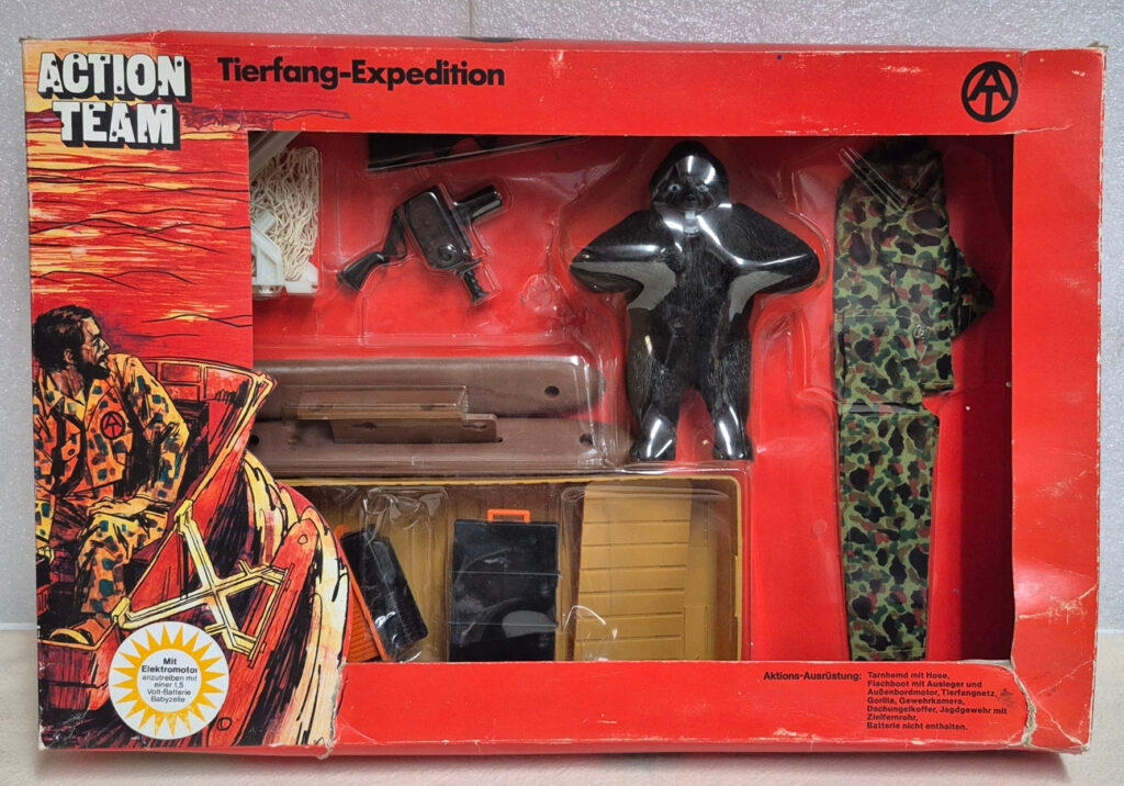 1970 Schildkrot Hasbro G.I. Joe Action Team Tierfang-Expedition (Capture of the Pygmy Gorilla) Set : Mint in Box 1