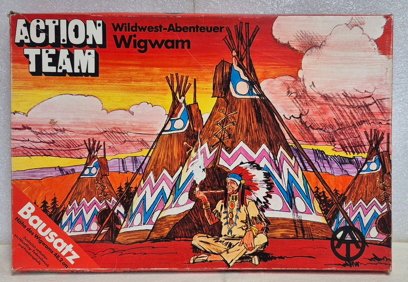 schildkrot-hasbro-gi-joe-action-team-wildwest-abenteuer-wigwam-1 1970 Schildkrot Hasbro G.I. Joe Action Team Wildwest Abenteuer Wigwam : Mint in Box 1