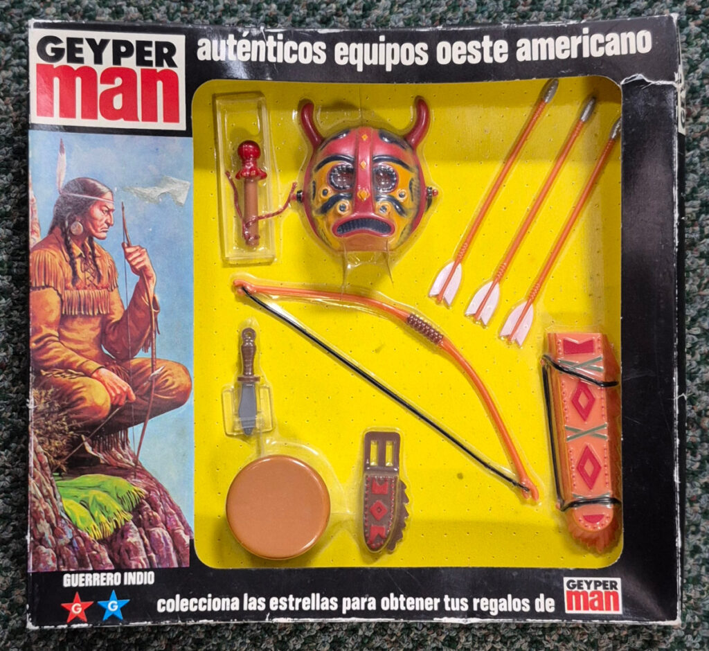 MIB 1975 Geyperman Hasbro Autenticos Equipos Oeste Jefe Indio Set #7512: Mint in Box 1