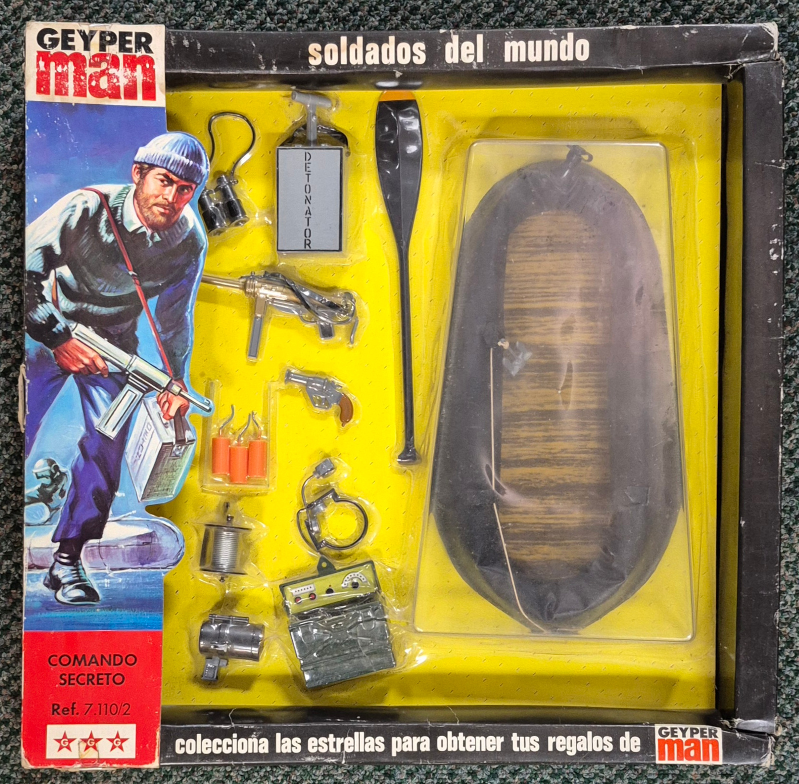 MIP 1975 Geyperman Hasbro G.I. Joe Comando Secreto (Secret Mission to Spy Island) Set #7110/2: Mint in Package 1