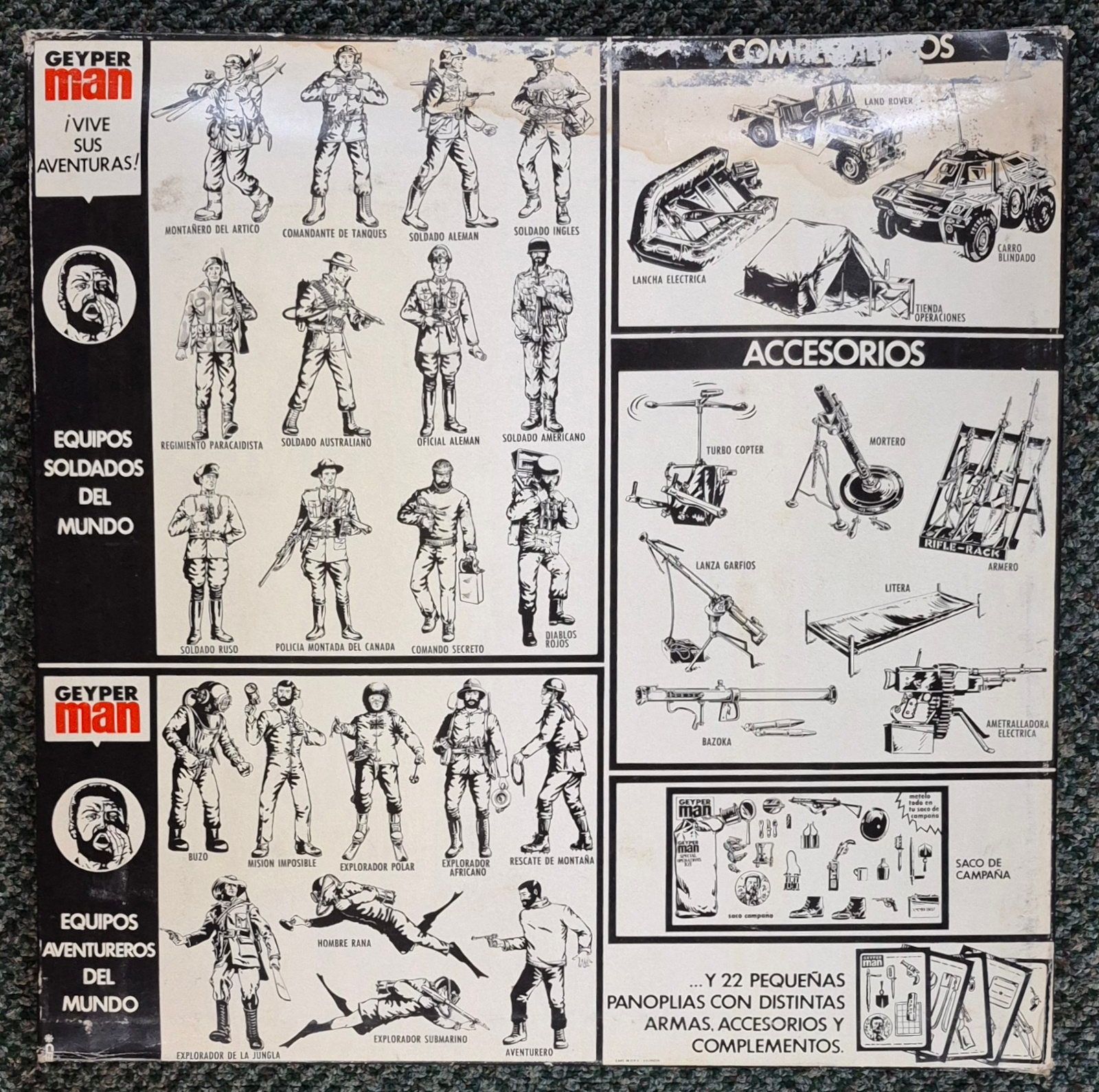 geyperman-hasbro-gi-joe-7110-2-comando-secreto-secrtet-mission-to-spy-island-2 MIP 1975 Geyperman Hasbro G.I. Joe Comando Secreto (Secret Mission to Spy Island) Set #7110/2: Mint in Package 2