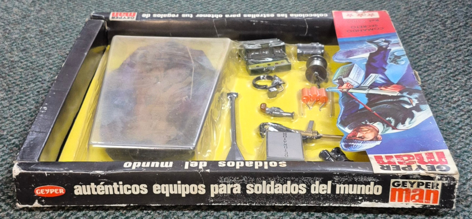 geyperman-hasbro-gi-joe-7110-2-comando-secreto-secrtet-mission-to-spy-island-3 MIP 1975 Geyperman Hasbro G.I. Joe Comando Secreto (Secret Mission to Spy Island) Set #7110/2: Mint in Package 3