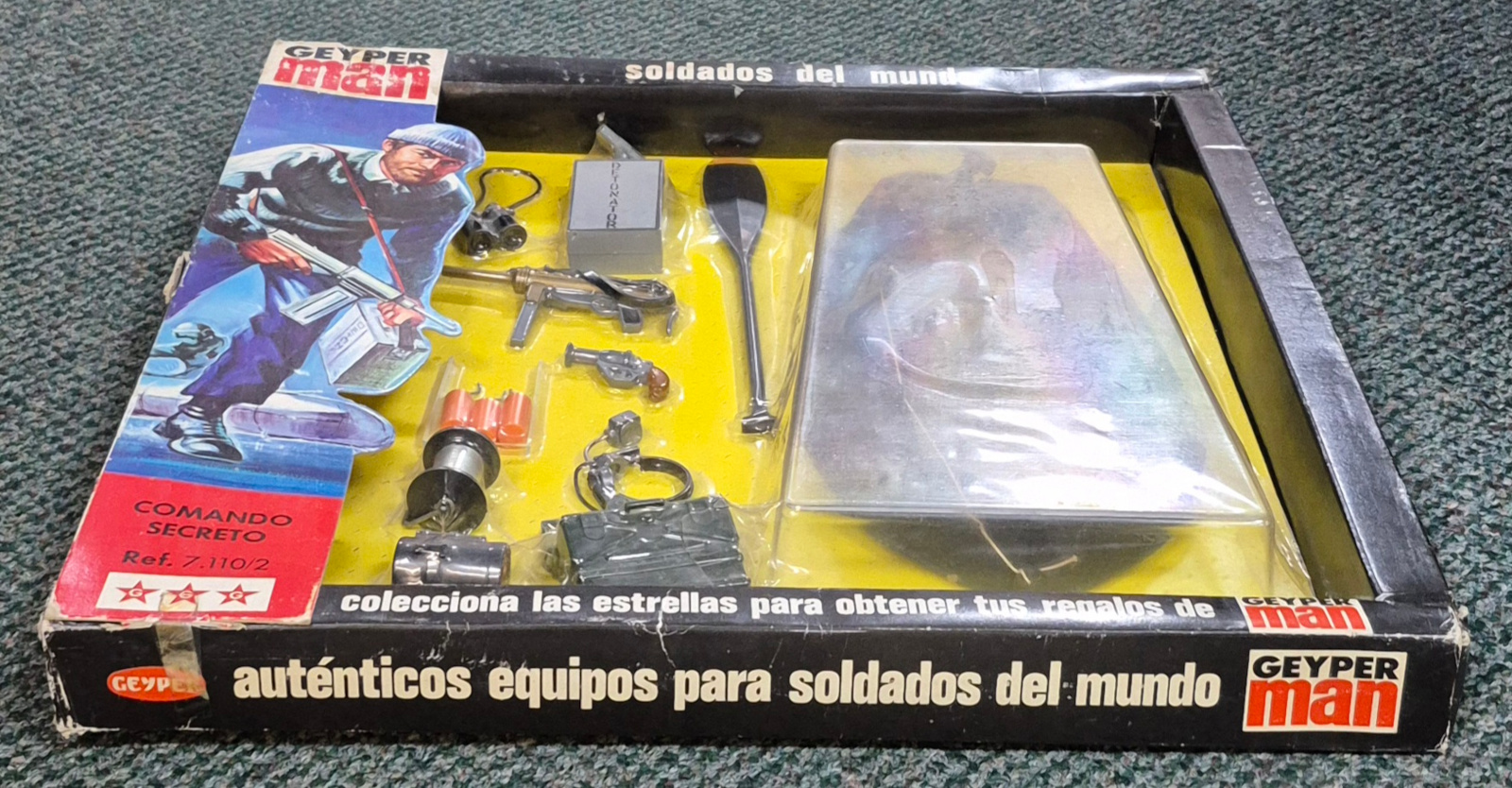 geyperman-hasbro-gi-joe-7110-2-comando-secreto-secrtet-mission-to-spy-island-4 MIP 1975 Geyperman Hasbro G.I. Joe Comando Secreto (Secret Mission to Spy Island) Set #7110/2: Mint in Package 4