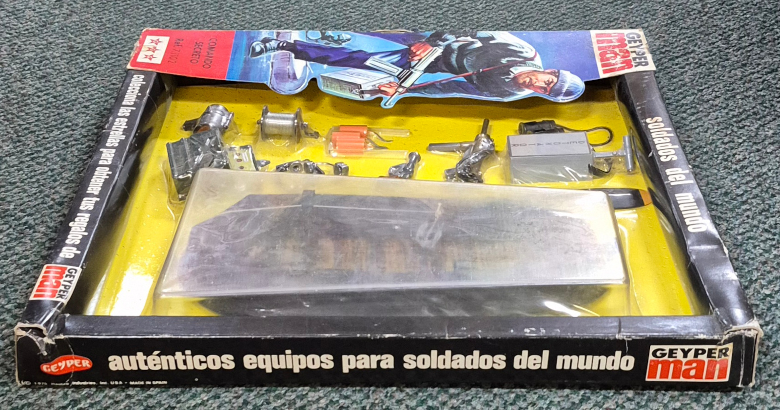 geyperman-hasbro-gi-joe-7110-2-comando-secreto-secrtet-mission-to-spy-island-5 MIP 1975 Geyperman Hasbro G.I. Joe Comando Secreto (Secret Mission to Spy Island) Set #7110/2: Mint in Package 5