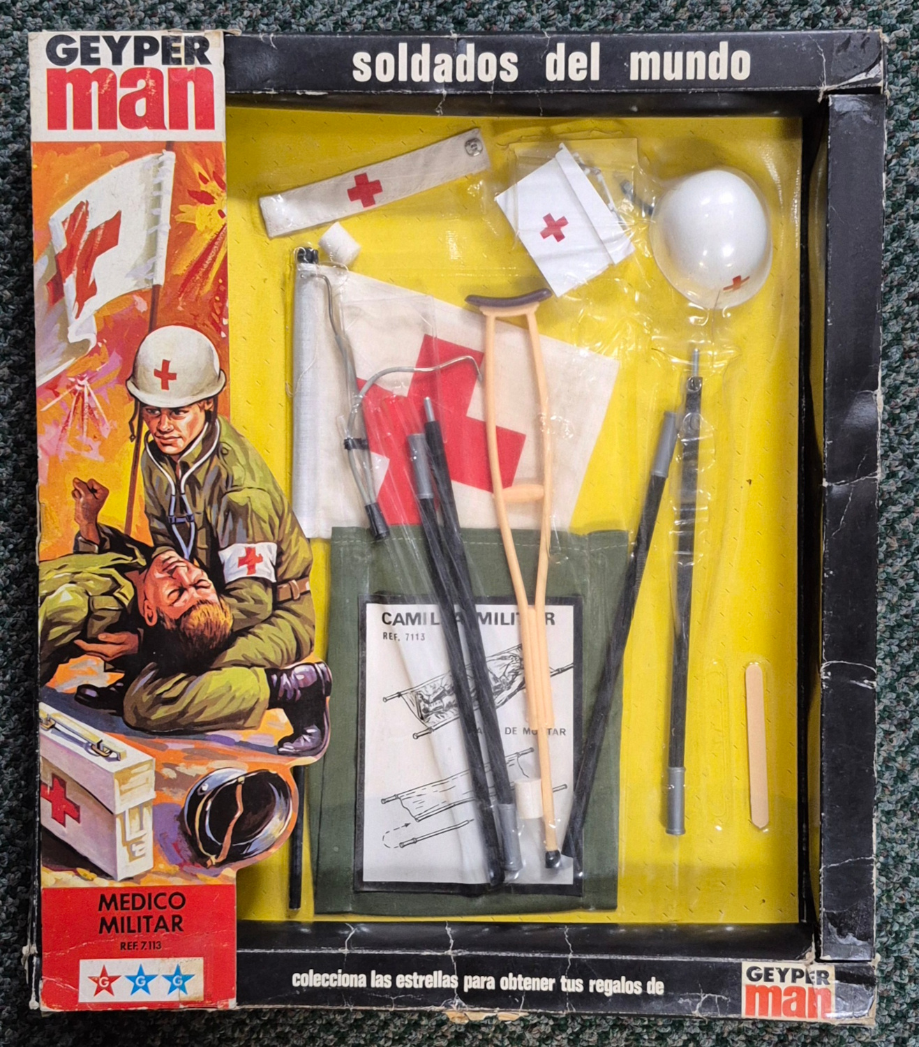 MIP 1975 Geyperman Hasbro G.I. Joe Medico Militar Set #7113: Mint in Package 1