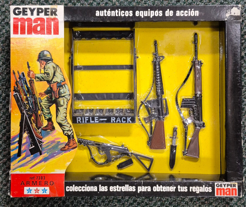 MIP 1975 Geyperman Hasbro G.I. Joe Armero (Rifle Rack) #7303: Mint in Package 1